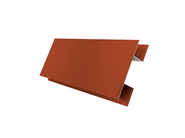 Планка H-образная Экобрус 0,5 Satin Matt RAL 8004 терракота (3м)