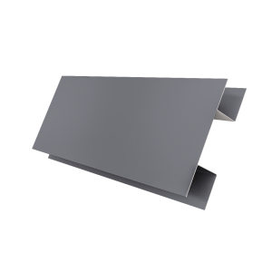 Планка H-образная Экобрус 0,5 Satin с пленкой RAL 7004 сигнальный серый (3м)
