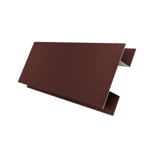 Планка H-образная стыковочная сложная 0,5 Satin с пленкой RAL 3009 оксидно-красный (2м)