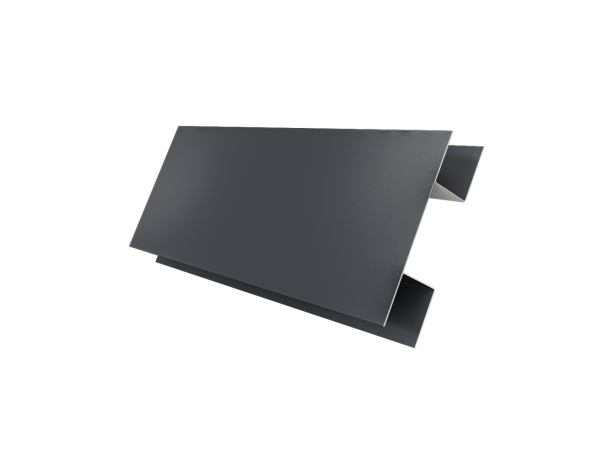 Планка H-образная стыковочная сложная 0,5 Satin с пленкой RAL 7024 мокрый асфальт (3м)