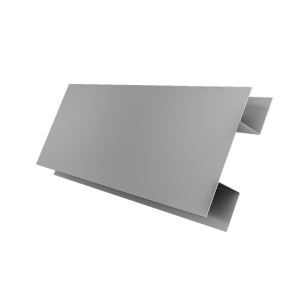 Планка H-образная стыковочная сложная 0,5 Satin с пленкой RAL 9006 бело-алюминиевый (3м)