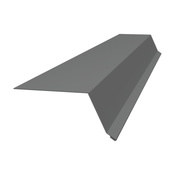 Планка капельник 100х55 0,5 Satin с пленкой RAL 9006 бело-алюминиевый (2м)