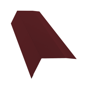 Планка карнизная 100х65 0,4 PE с пленкой RAL 3005 красное вино (3м)