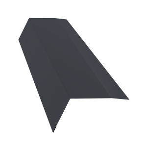 Планка карнизная 100х65 0,4 PE с пленкой RAL 7024 мокрый асфальт (2м)