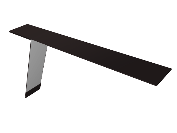 Планка карнизная фальц 130х80 0,5 PurLite Matt RAL 9005 черный (2м)