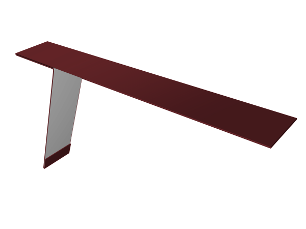 Планка карнизная фальц 130х80 0,5 Satin Matt RAL 3005 красное вино (3м)
