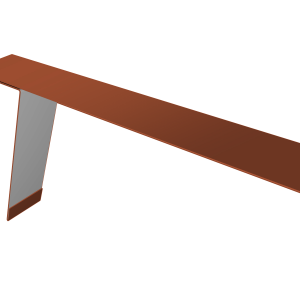 Планка карнизная фальц 130х80 0,5 Satin Matt RAL 8004 терракота (2м)