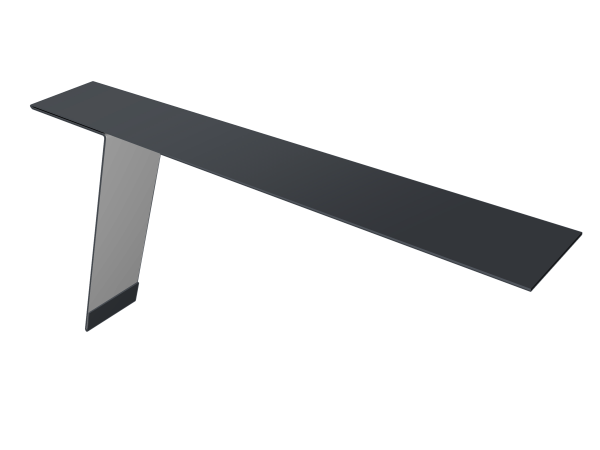 Планка карнизная фальц 130х80 0,5 Satin Matt TX RAL 7024 мокрый асфальт (3м)