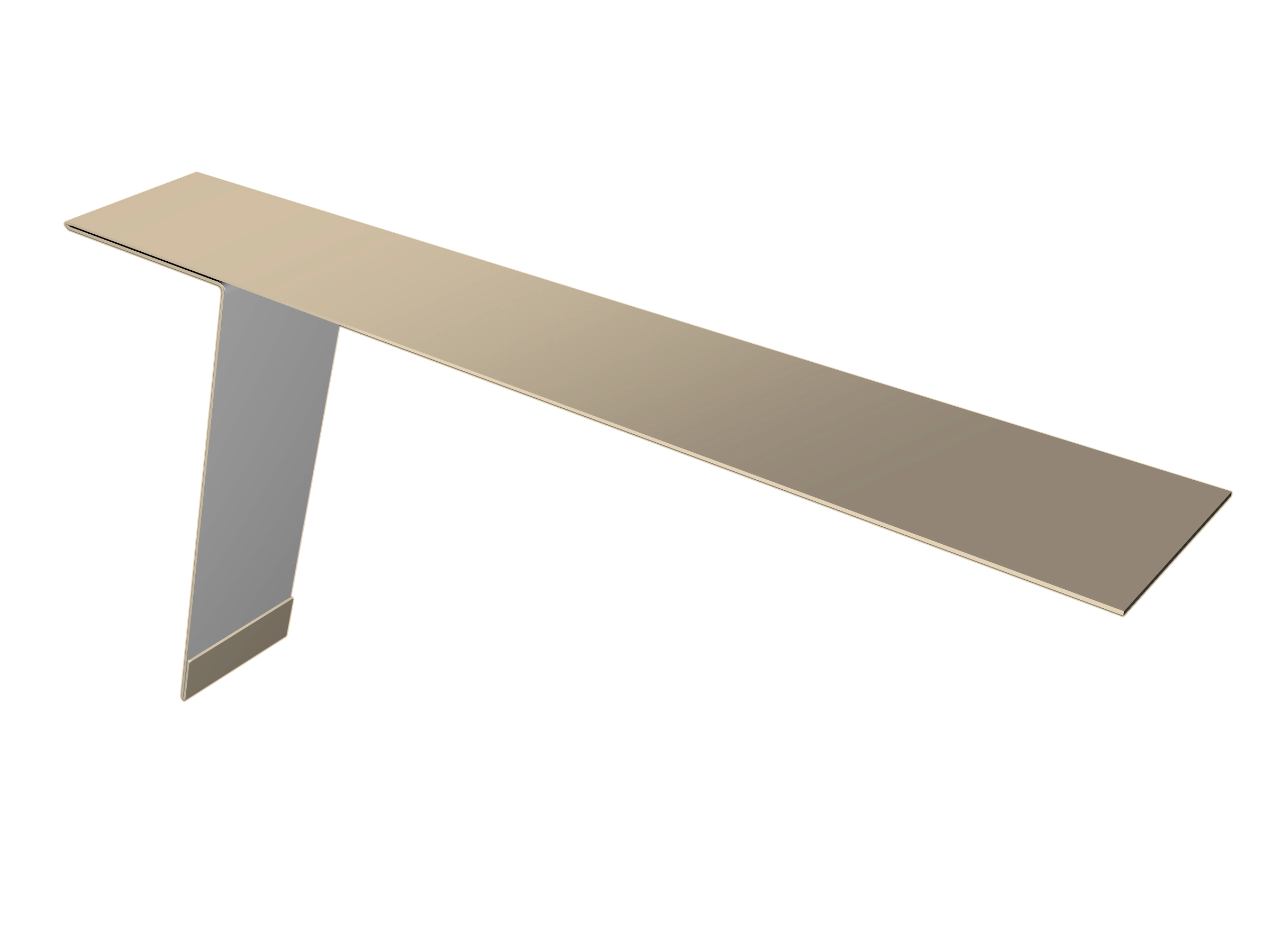 Планка карнизная фальц 130х80 0,5 Satin с пленкой RAL 1015 светлая слоновая кость (2м)