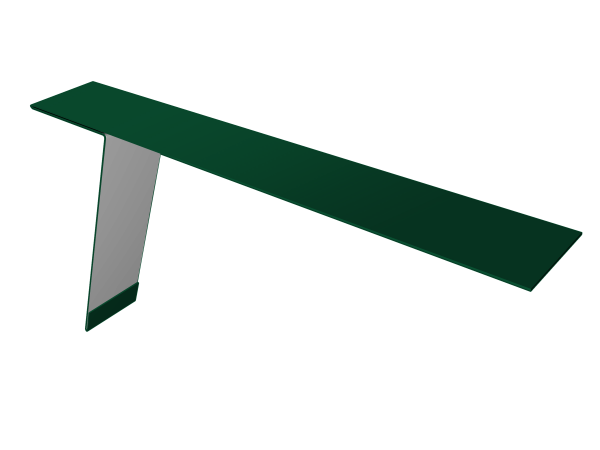 Планка карнизная фальц 130х80 0,5 Satin с пленкой RAL 6005 зеленый мох (3м)