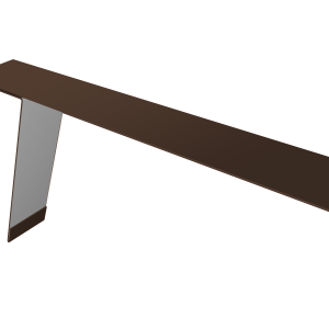 Планка карнизная фальц 130х80 0,5 Satin с пленкой RAL 8017 шоколад (3м)