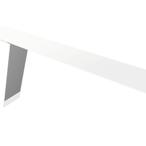 Планка карнизная фальц 130х80 0,5 Satin с пленкой RAL 9003 сигнальный белый (2м)
