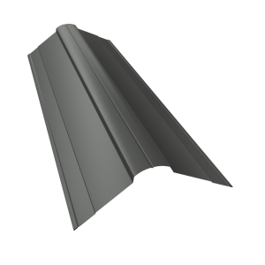 Планка конька фигурного 100x100 0,45 PE с пленкой RAL 7005 мышино-серый (2м)