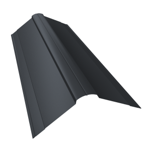 Планка конька фигурного 150x150 0,4 PE с пленкой RAL 7024 мокрый асфальт (3м)