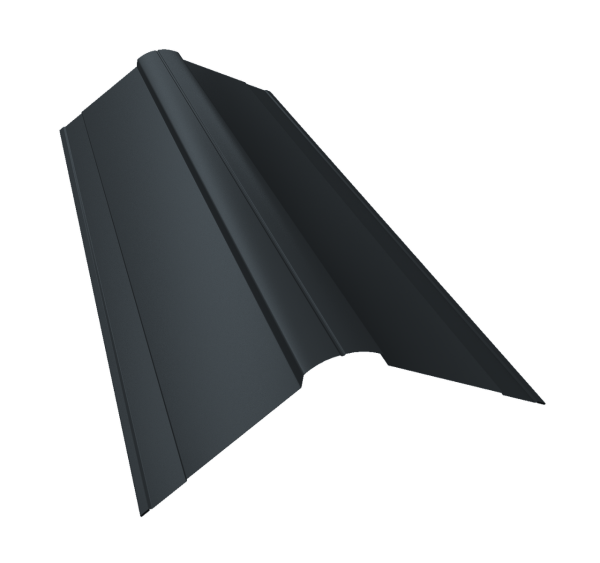 Планка конька фигурного 150x150 0,45 Drap RAL 7016 антрацитово-серый (3м)