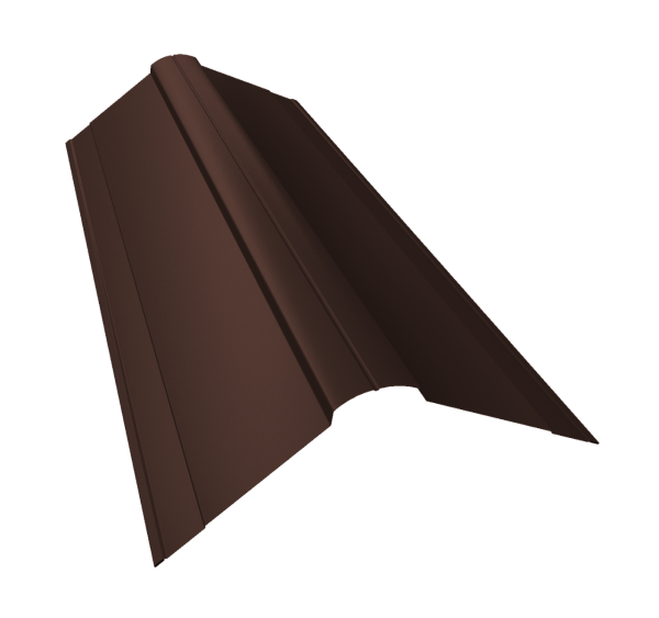 Планка конька фигурного 150x150 0,45 Drap RAL 8017 шоколад (3м)