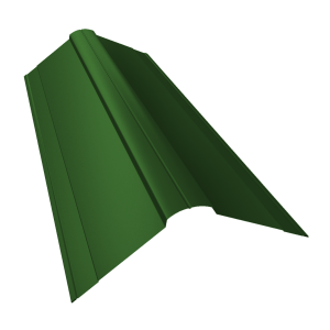 Планка конька фигурного 150x150 0,45 PE с пленкой RAL 6002 лиственно-зеленый (3м)