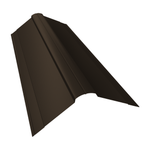 Планка конька фигурного 150x150 0,45 PE с пленкой RR 32 темно-коричневый (3м)