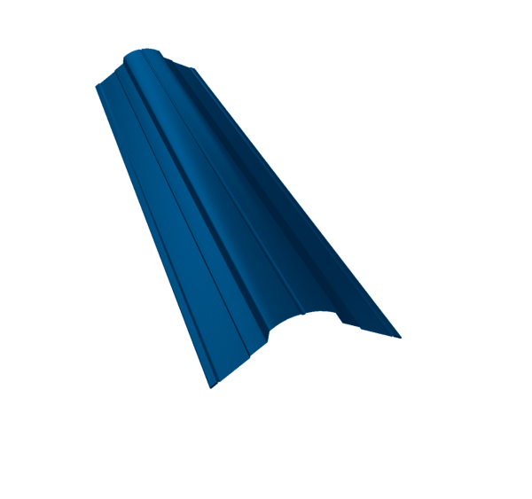 Планка конька фигурного 70x70 0,4 PE с пленкой RAL 5005 сигнальный синий (2м)