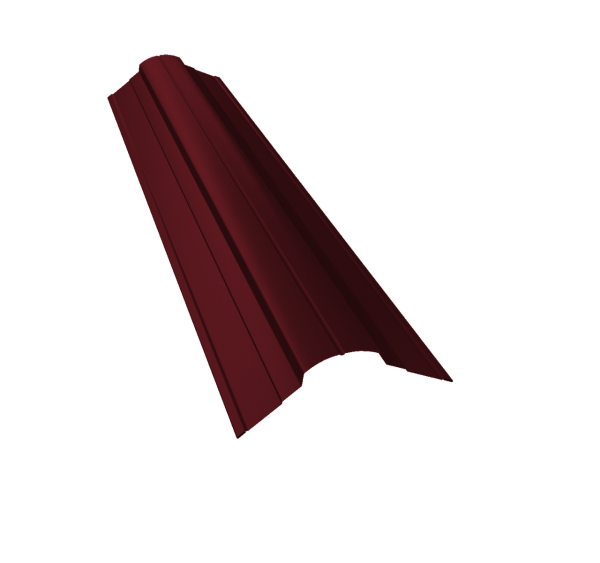 Планка конька фигурного 70x70 0,45 Drap RAL 3005 красное вино (2м)