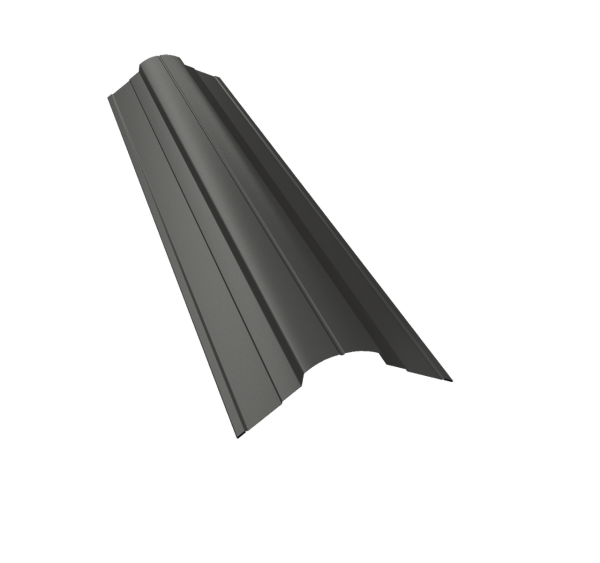 Планка конька фигурного 70x70 0,45 PE с пленкой RAL 7005 мышино-серый (3м)