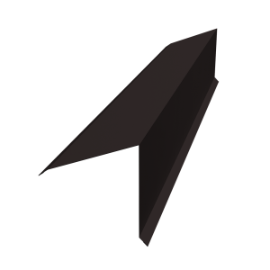 Планка конька односкатной кровли Grand Line 160x160 0,5 PurLite Matt RAL 9005 черный (2м)