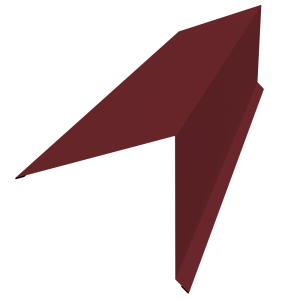 Планка конька односкатной кровли Grand Line 180x160 0,7 PE с пленкой RAL 3005 красное вино (2м)