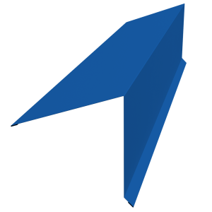 Планка конька односкатной кровли Grand Line 180x160 0,7 PE с пленкой RAL 5005 сигнальный синий (3м)