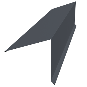 Планка конька односкатной кровли Grand Line 180x160 0,7 PE с пленкой RAL 7024 мокрый асфальт (3м)