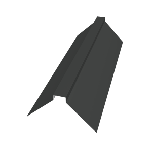 Планка конька плоского 115х30х115 0,5 Satin Matt RAL 7016 антрацитово-серый (2м)
