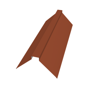 Планка конька плоского 115х30х115 0,5 Satin Matt RAL 8004 терракота (2м)