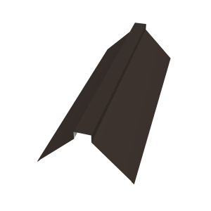 Планка конька плоского 115х30х115 0,5 Satin с пленкой RR 32 темно-коричневый (3м)