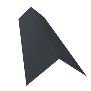 Планка конька плоского 145х145 0,4 PE-Double с пленкой RAL 7024 мокрый асфальт (2м)