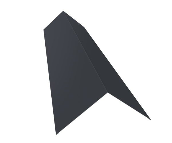 Планка конька плоского 145х145 0,45 Drap RAL 7024 мокрый асфальт (2м)