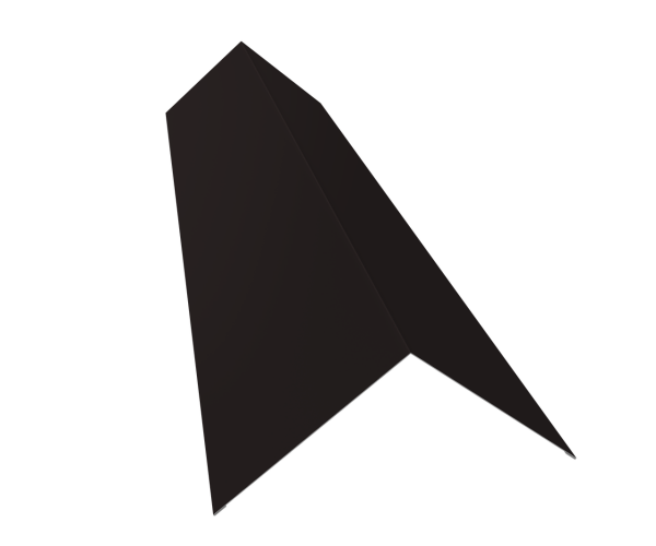 Планка конька плоского 145х145 0,45 Drap RAL 9005 черный (2м)