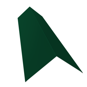 Планка конька плоского 145х145 0,45 PE-Double с пленкой RAL 6005 зеленый мох (3м)