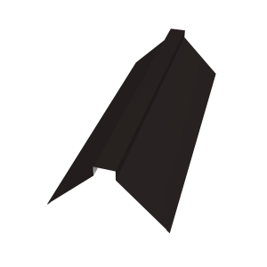 Планка конька плоского 175х50х175 0,45 Drap RAL 9005 черный (2м)