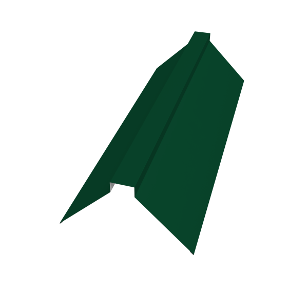 Планка конька плоского 175х50х175 0,45 Drap ST RAL 6005 зеленый мох (2м)