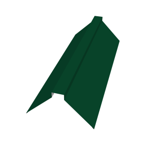 Планка конька плоского 175х50х175 0,5 Satin Matt RAL 6005 зеленый мох (3м)