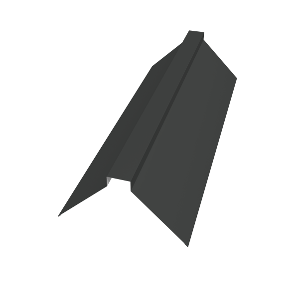 Планка конька плоского 175х50х175 0,5 Satin Matt RAL 7016 антрацитово-серый (3м)
