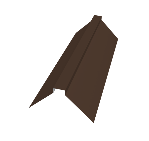 Планка конька плоского 175х50х175 0,5 Satin Matt RAL 8017 шоколад (3м)