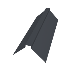 Планка конька плоского 175х50х175 0,5 Satin Matt TX RAL 7024 мокрый асфальт (3м)