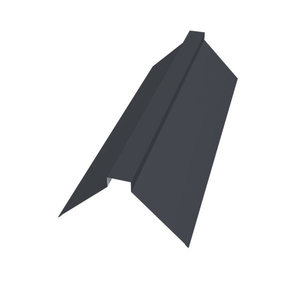Планка конька плоского 175х50х175 0,5 Satin Matt TX RAL 7024 мокрый асфальт (3м)