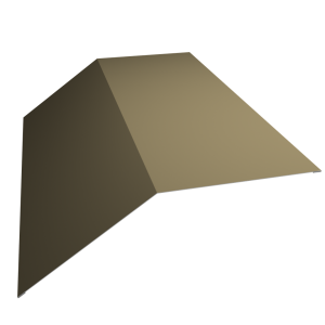 Планка конька плоского 190х190 0,4 PE с пленкой RAL 1014 слоновая кость (3м)
