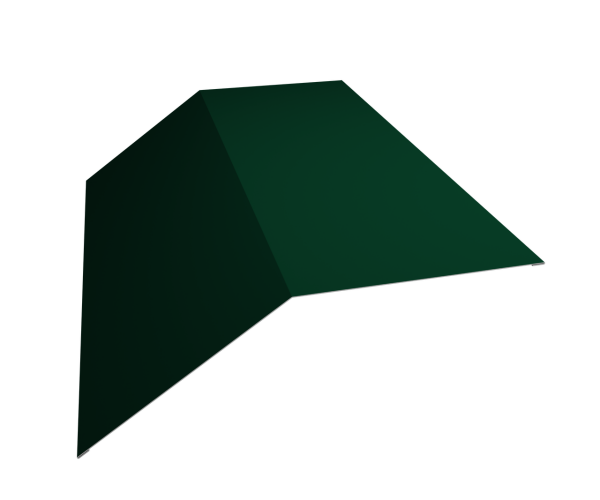 Планка конька плоского 190х190 0,4 PE с пленкой RAL 6005 зеленый мох (2м)