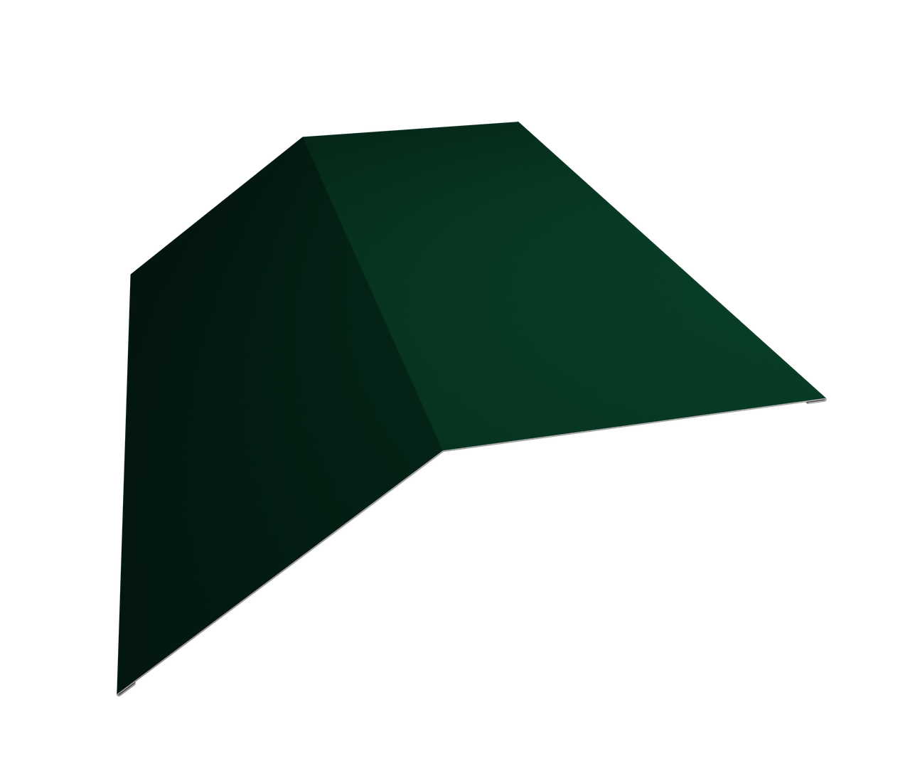 Планка конька плоского 190х190 0,45 Drap ST RAL 6005 зеленый мох (3м)