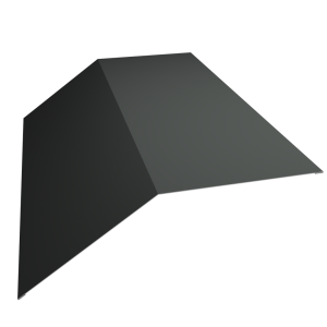 Планка конька плоского 190х190 0,45 PE с пленкой RAL 7005 мышино-серый (2м)
