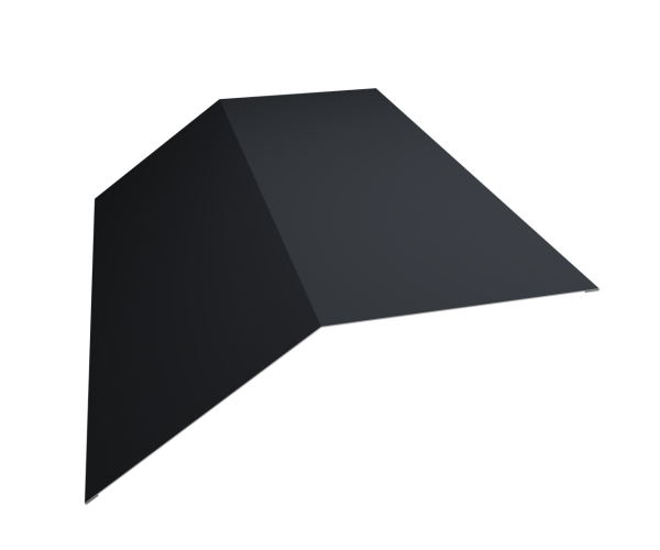 Планка конька плоского 190х190 0,5 Satin Matt TX RAL 7024 мокрый асфальт (3м)