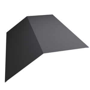 Планка конька плоского 190х190 0,5 Satin с пленкой RAL 7004 сигнальный серый (2м)