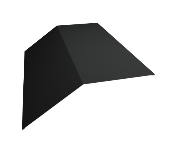 Планка конька плоского 190х190 0,5 Satin с пленкой RAL 7016 антрацитово-серый (2м)